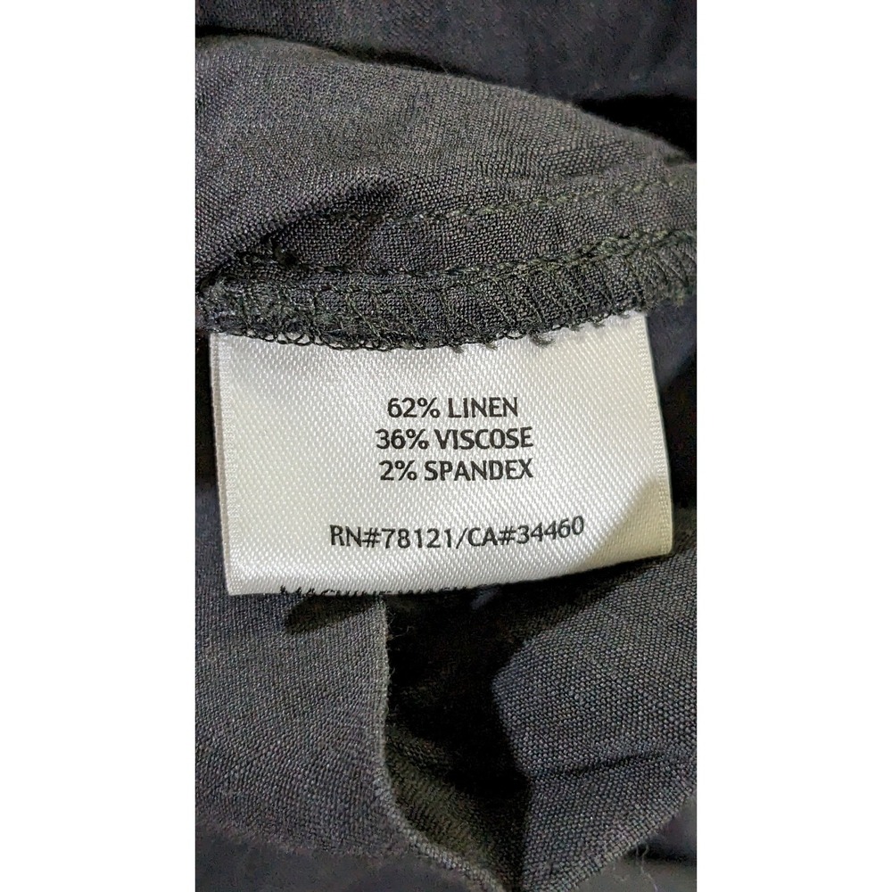 Eileen Fisher Womens Size 8 30x24 Gray Linen Blend Stretch Pants Italian Fabric - Picture 7 of 11